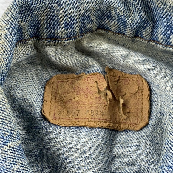 Vintage Levis Denim Jacket XS Trucker Made USA 70507 4890 Distressed 90s - Picture 10 of 12